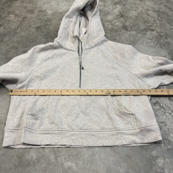 Lululemon LW3DUSS Scuba Oversized Crop Half-Zip Hoodie in Grey | XL-XXL - Picture 3 of 9